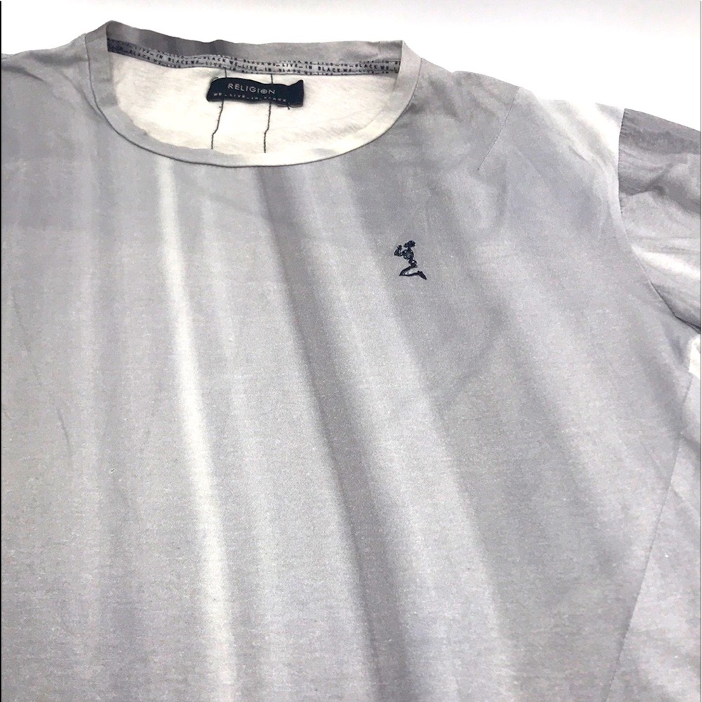 Religion Black & White Cotton T-Shirt